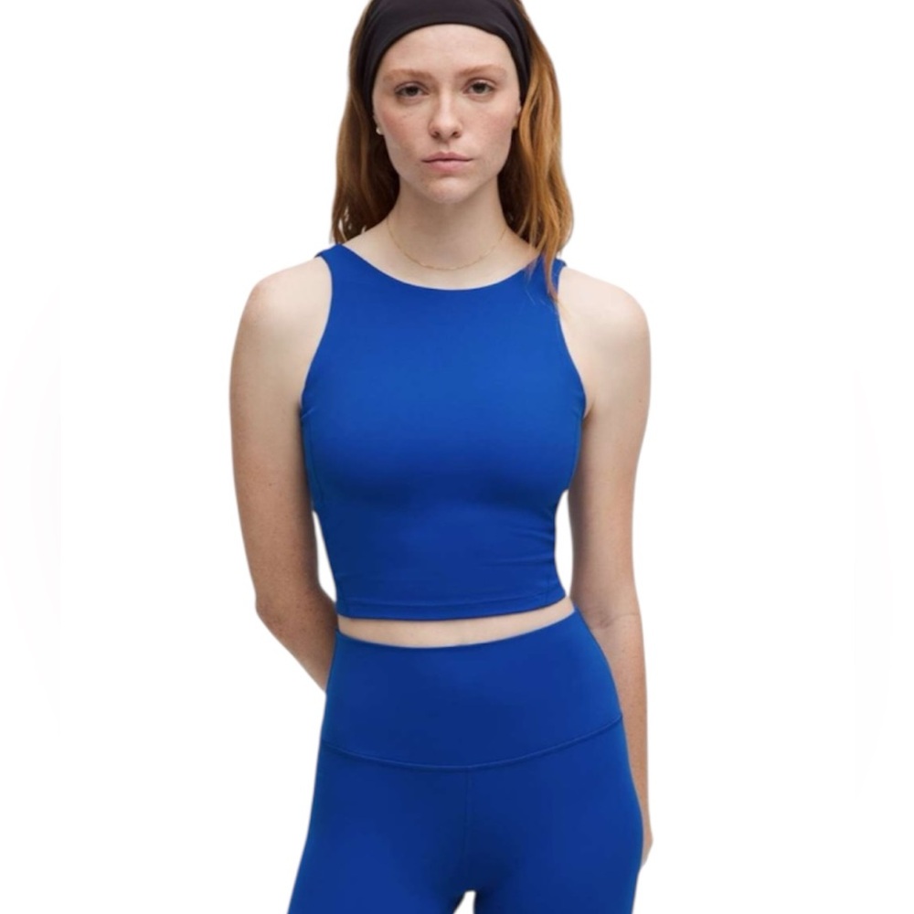 Lululemon Align High-Neck Top Light Support in Galactic Cobalt Size 12